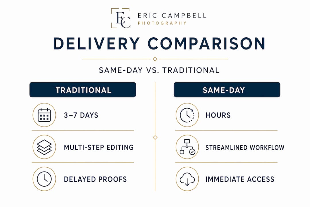 Infographic comparing headshot delivery options
