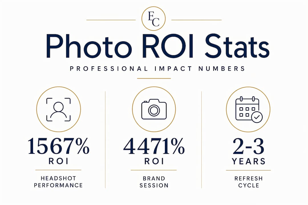 Infographic highlighting photography ROI statistics