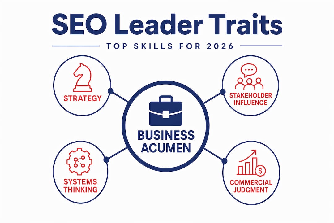 Infographic showing hierarchy of SEO leadership traits