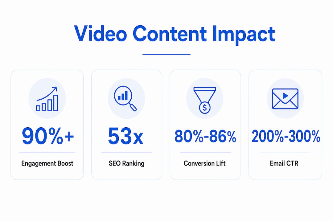 Infographic showing key video marketing statistics