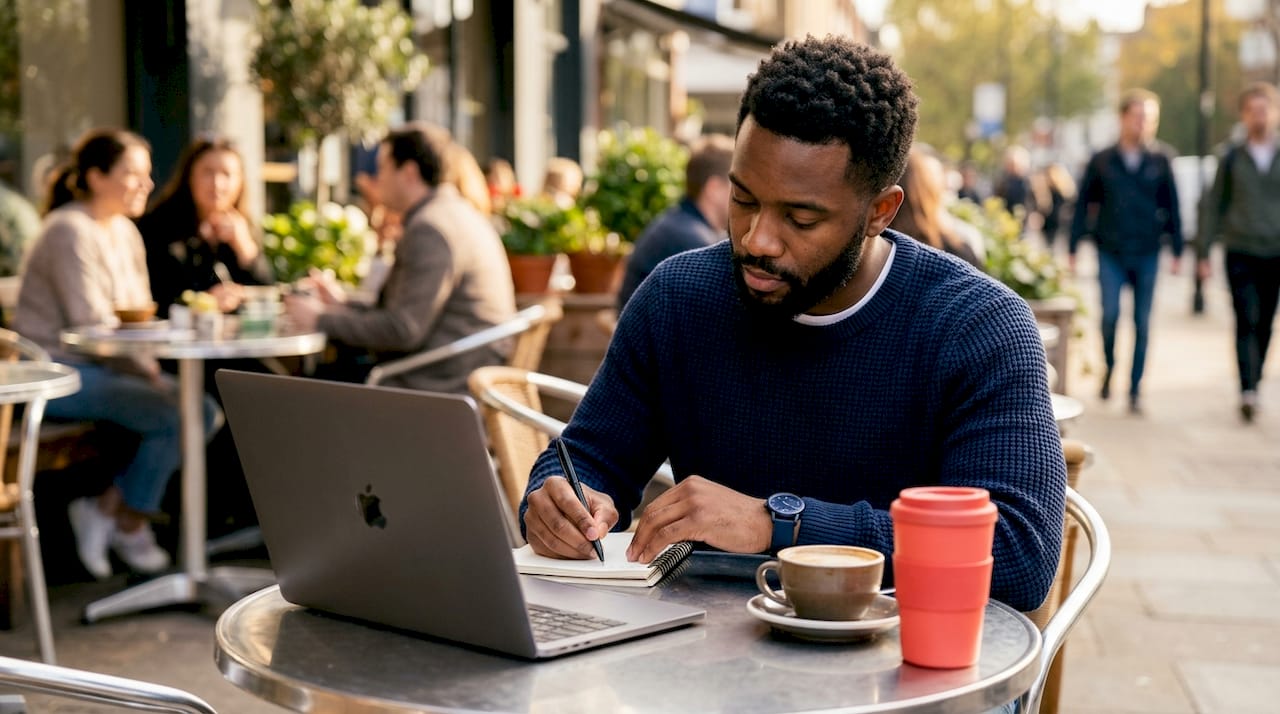 Hands taking notes on Google Maps ranking factors
