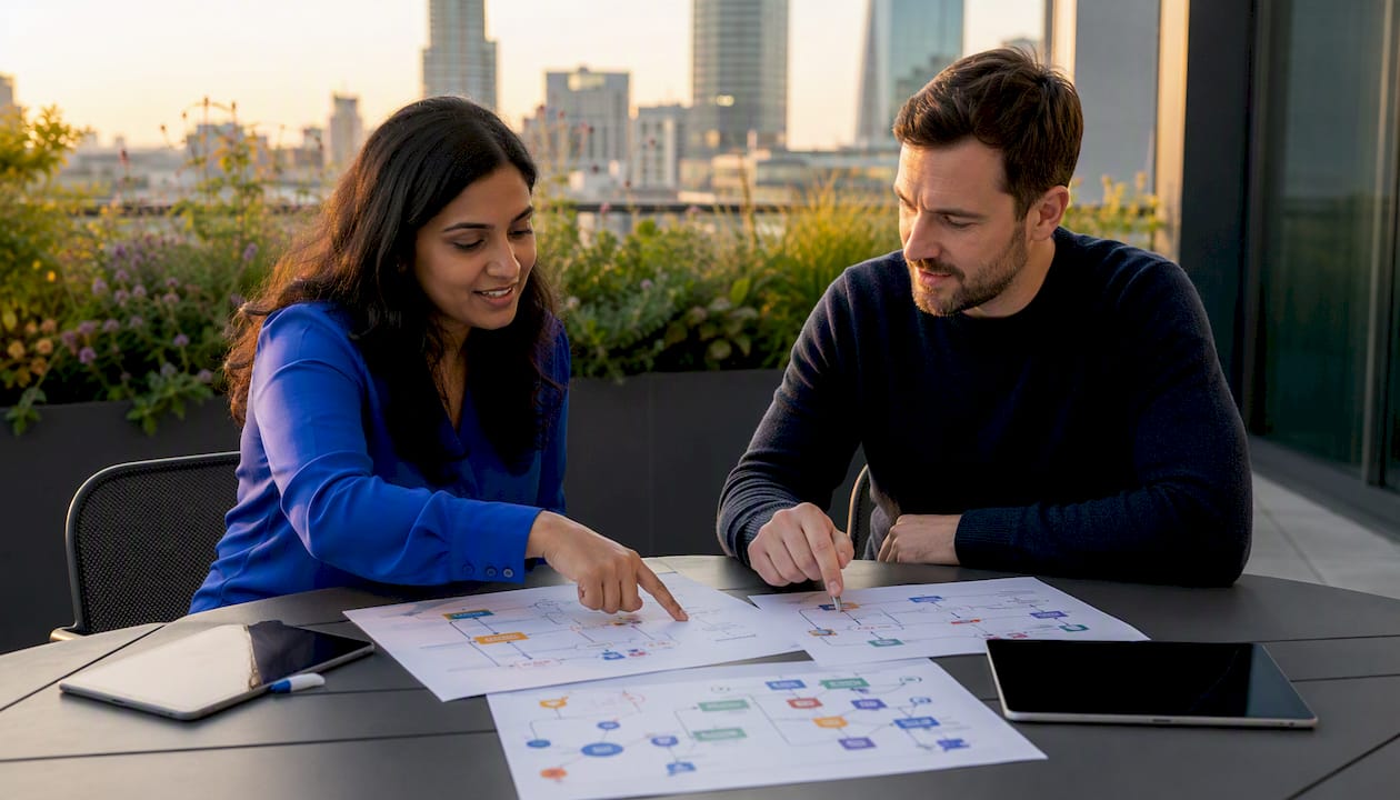 Overhead of colleagues reviewing AI tool charts