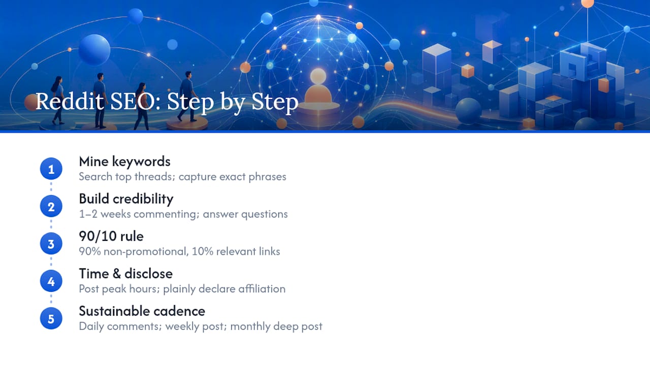 How Do You Build a Reddit SEO Strategy Step by Step? — overview diagram