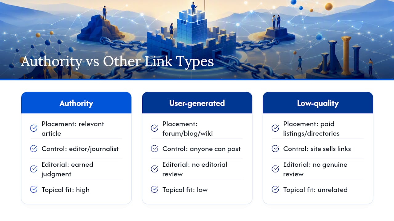 How Are Authority Backlinks Different From Other Link Types? — overview diagram