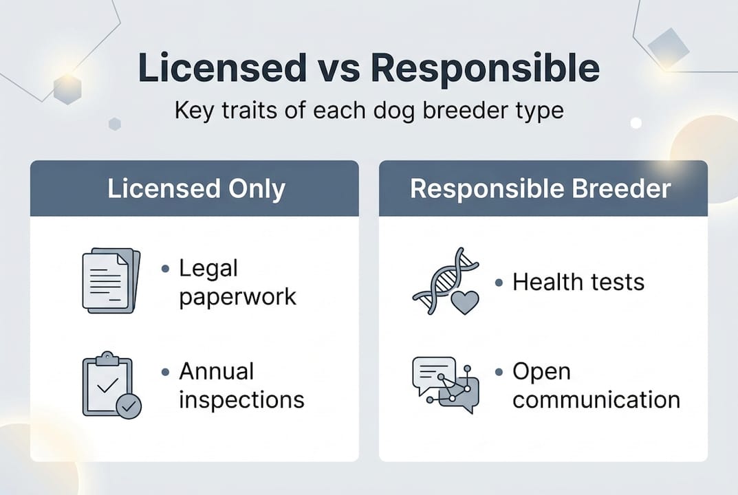 Infographic: Licensed versus responsible breeders overview