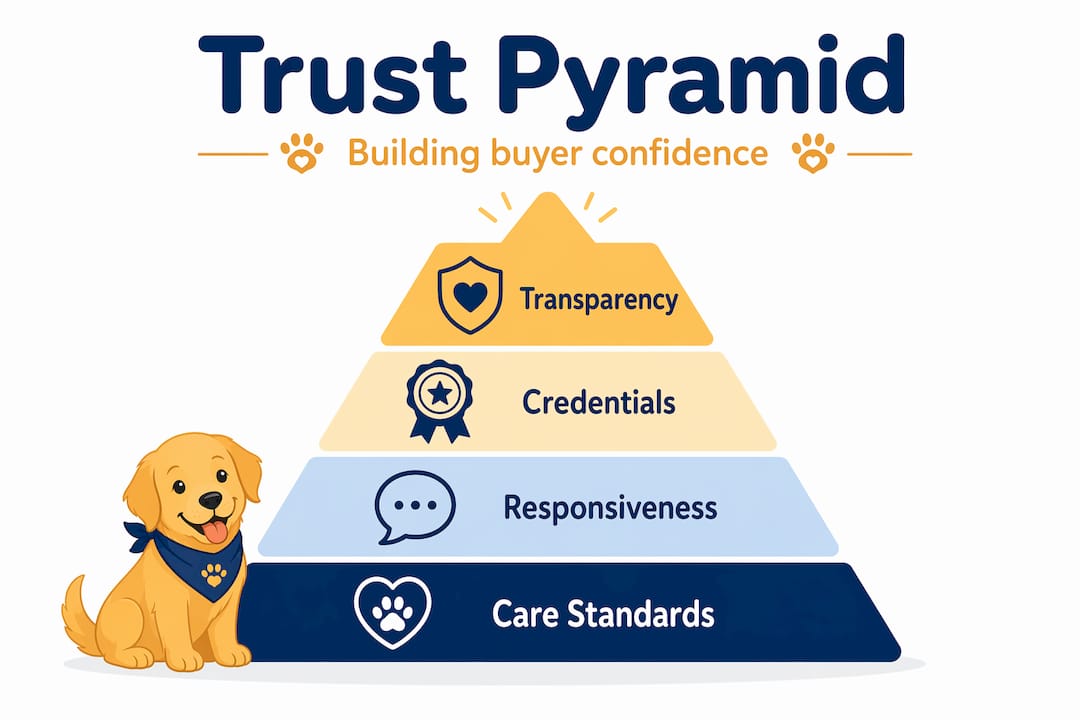 Hierarchy pyramid for puppy advertising trust