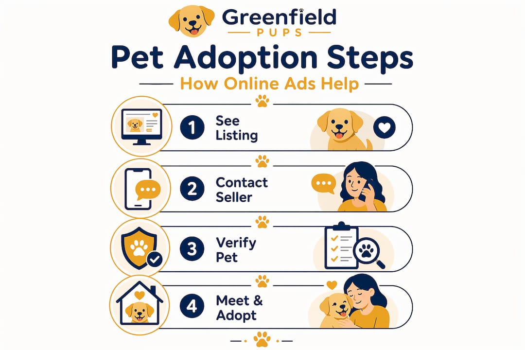 Infographic of online pet adoption process
