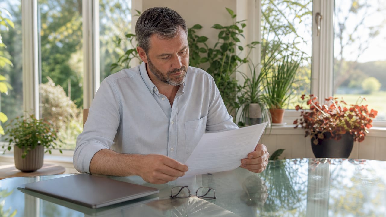Buyer reviewing puppy deposit contract