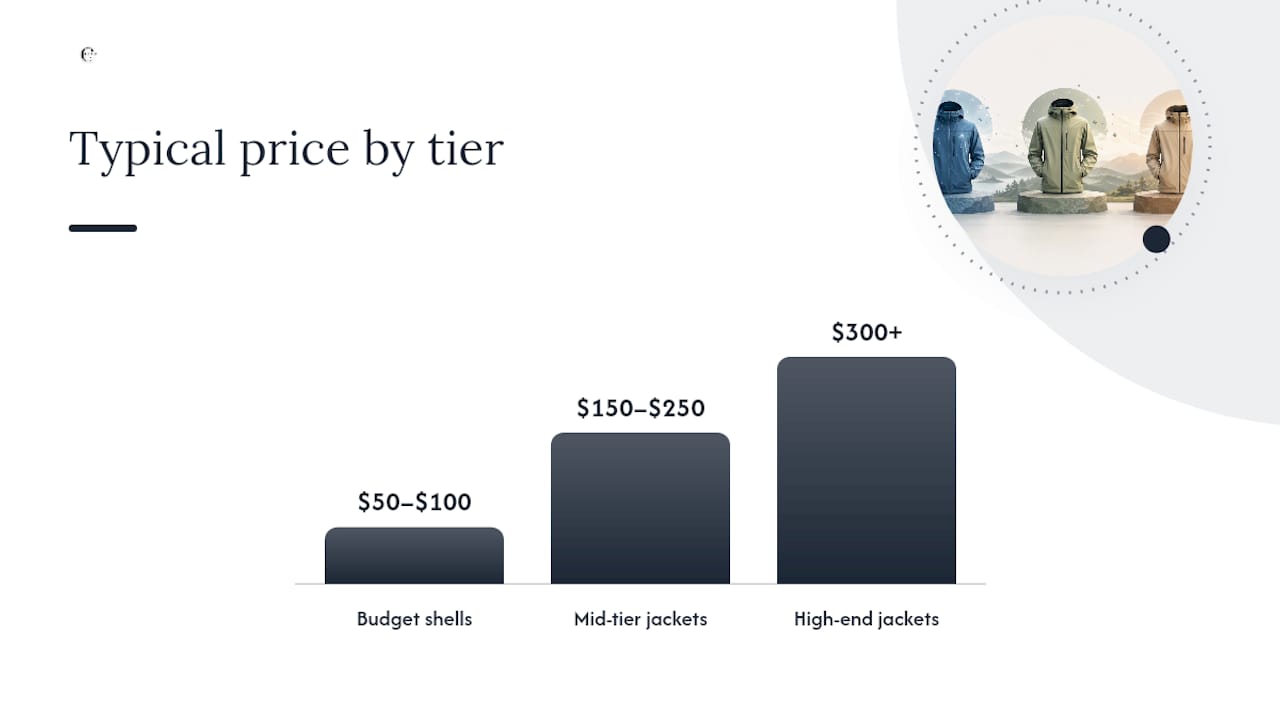 Diagram comparing jacket features by activity type