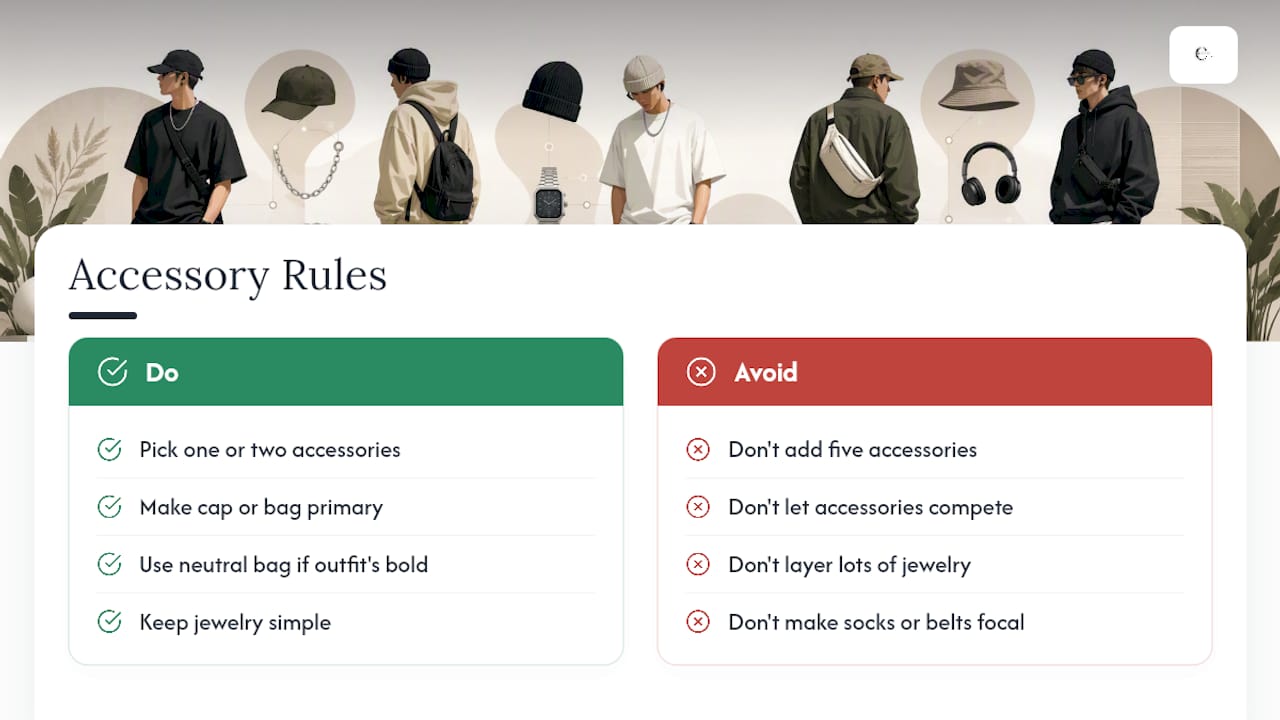 Accessories to Complete Streetwear Outfits — overview diagram