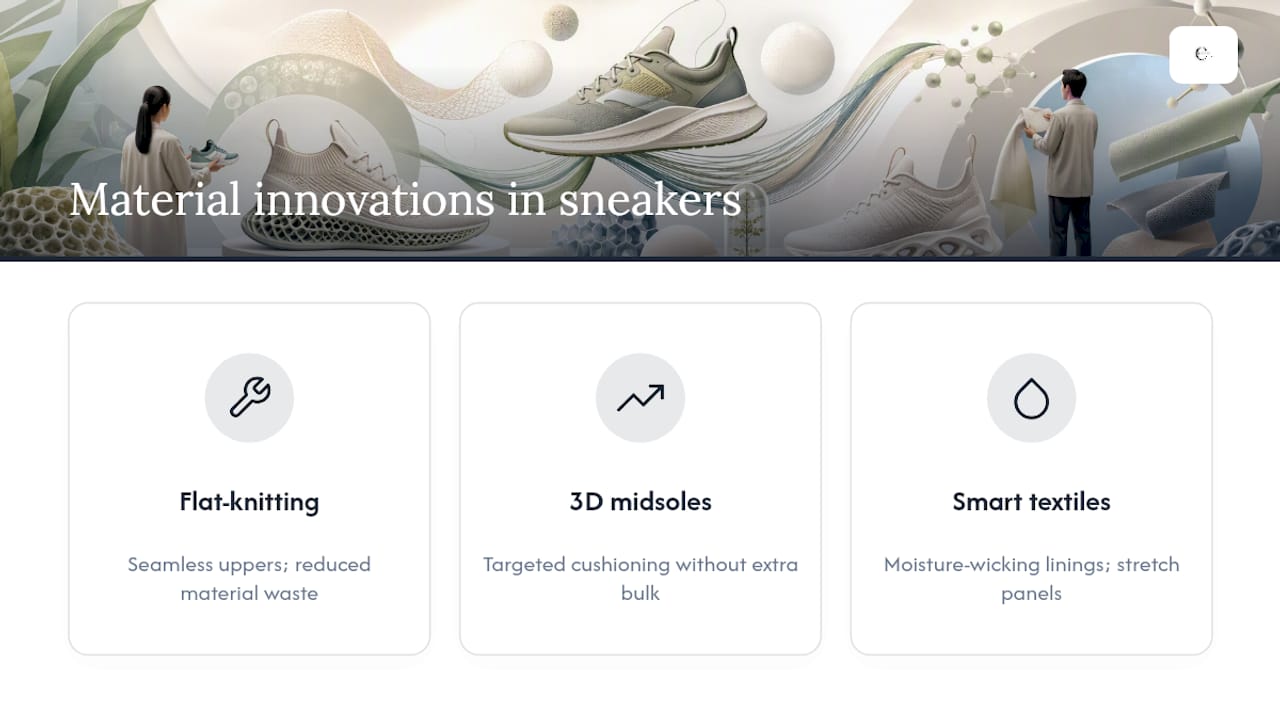 Three sneaker material technology innovations