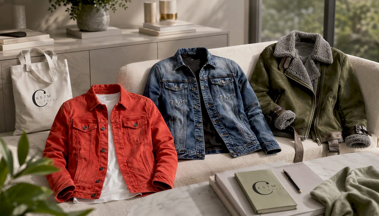 Casual Men Jacket Denim Button Shirt