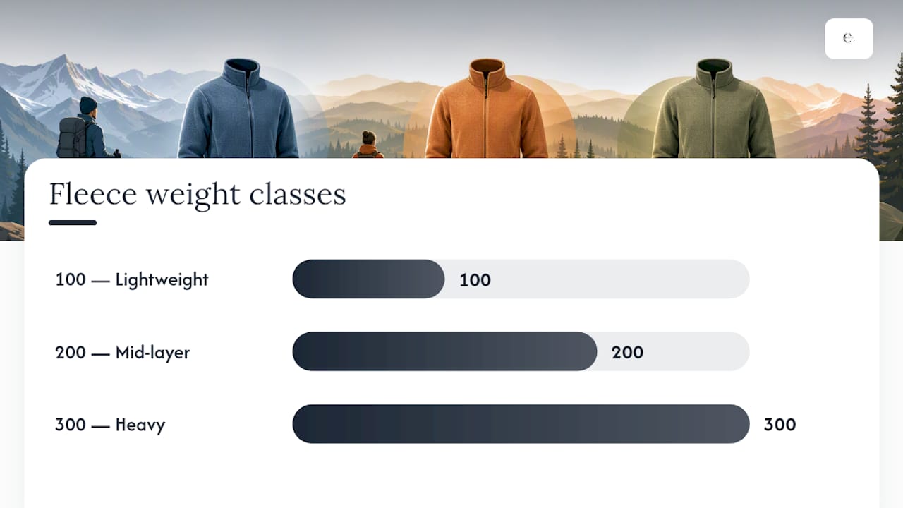 Which Fleece Weight (100, 200, or 300) Should You Buy? — overview diagram