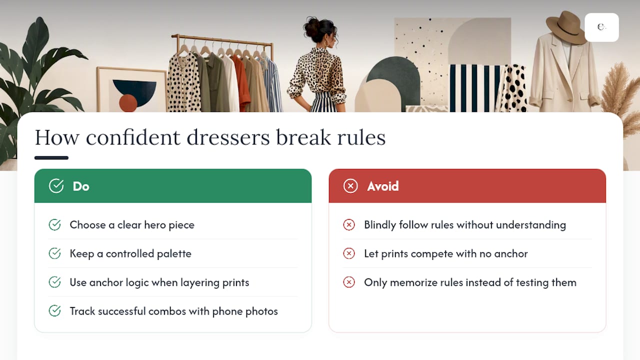 Why Confident Dressers Break Every One of These Rules — overview diagram