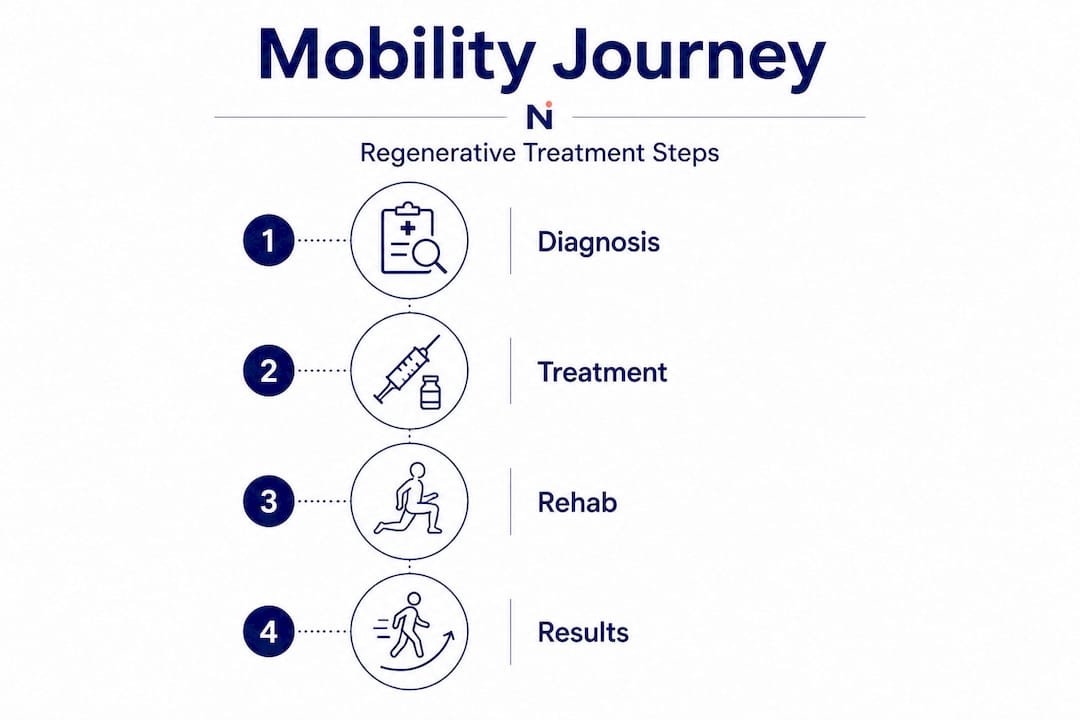 Infographic showing four steps of mobility journey