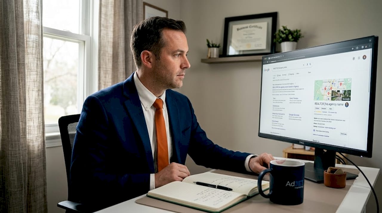 Realtor optimizing Google Business Profile listing