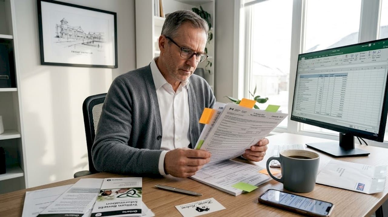 International buyer reviewing Ontario tax paperwork