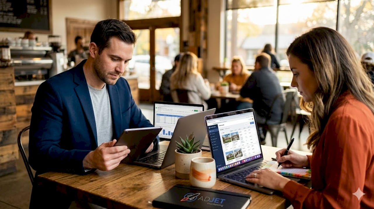 Agents comparing two real estate lead sources