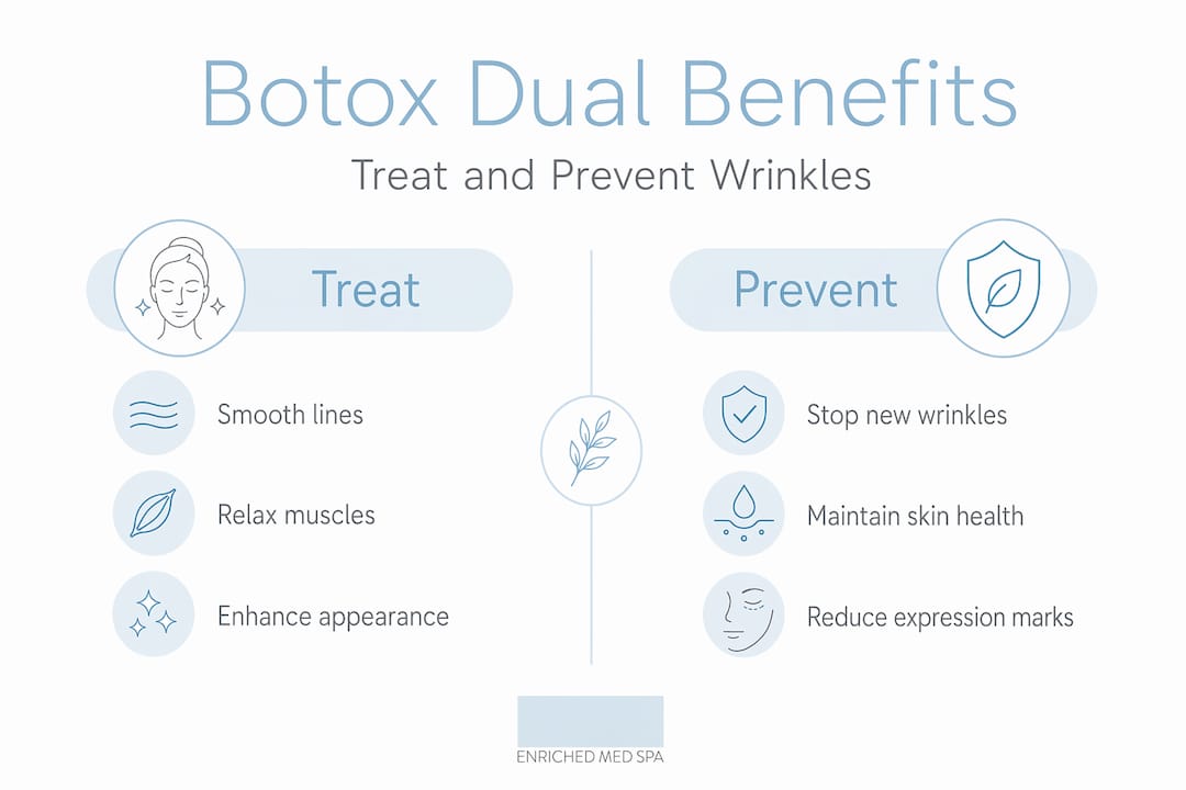Infographic showing Botox treatment and prevention