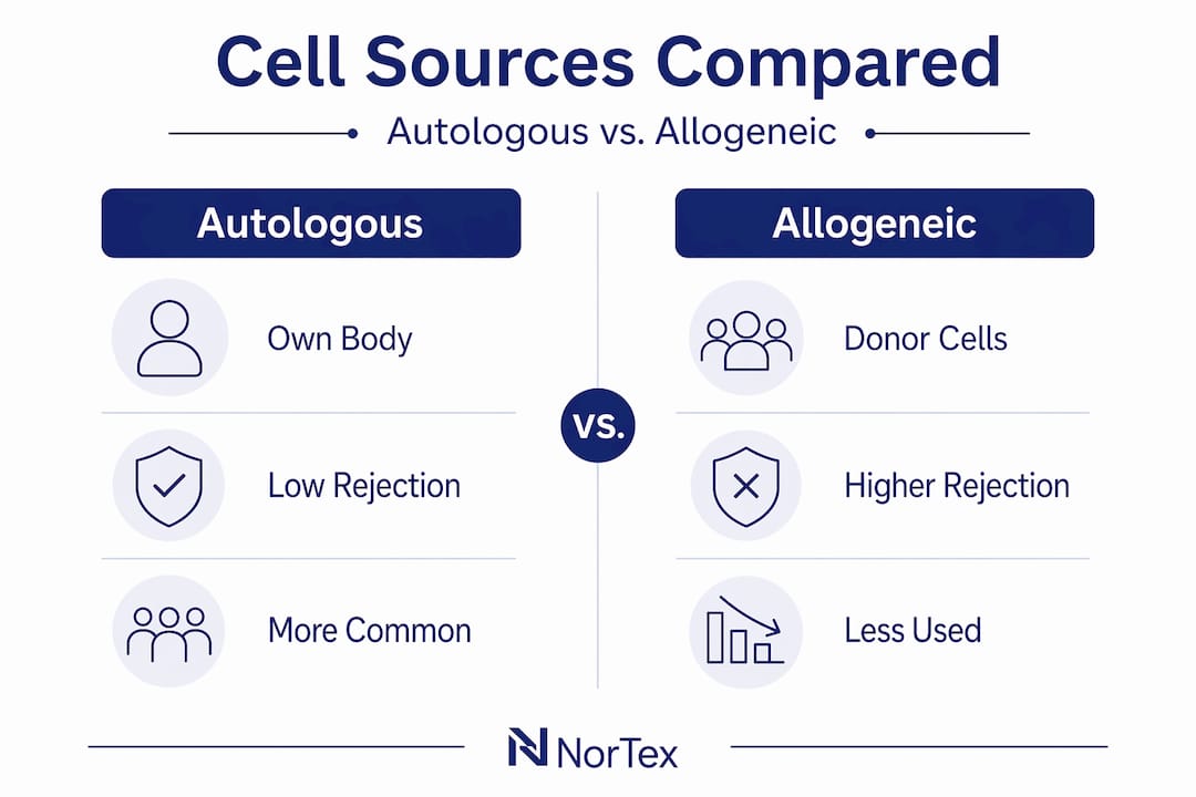 Infographic comparing cell sources types
