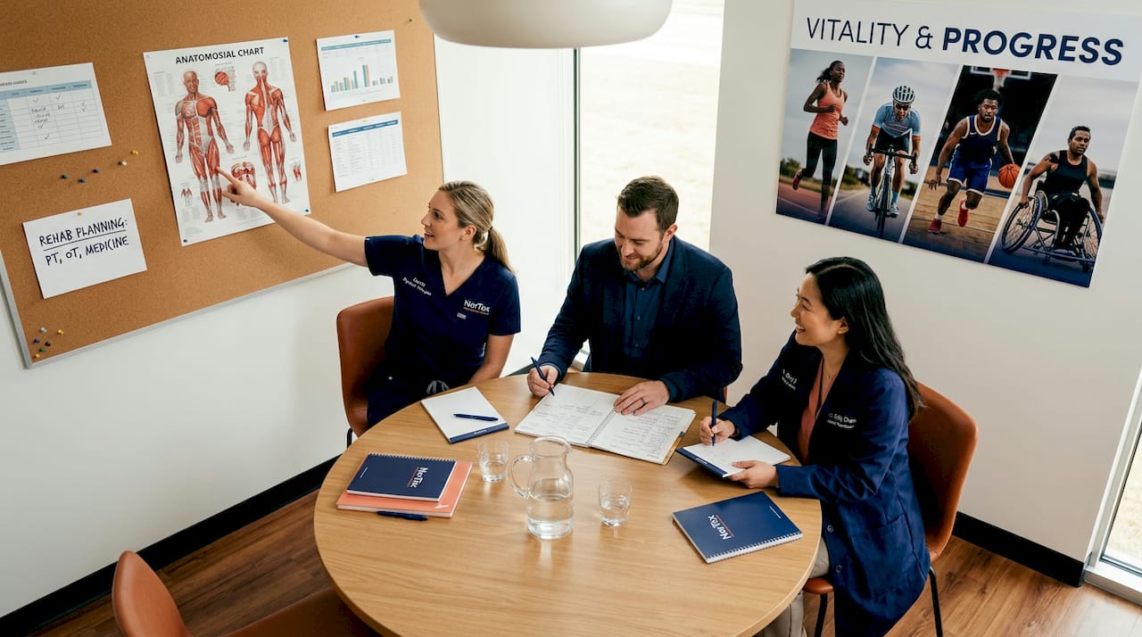 Medical team collaborates on patient therapy plan