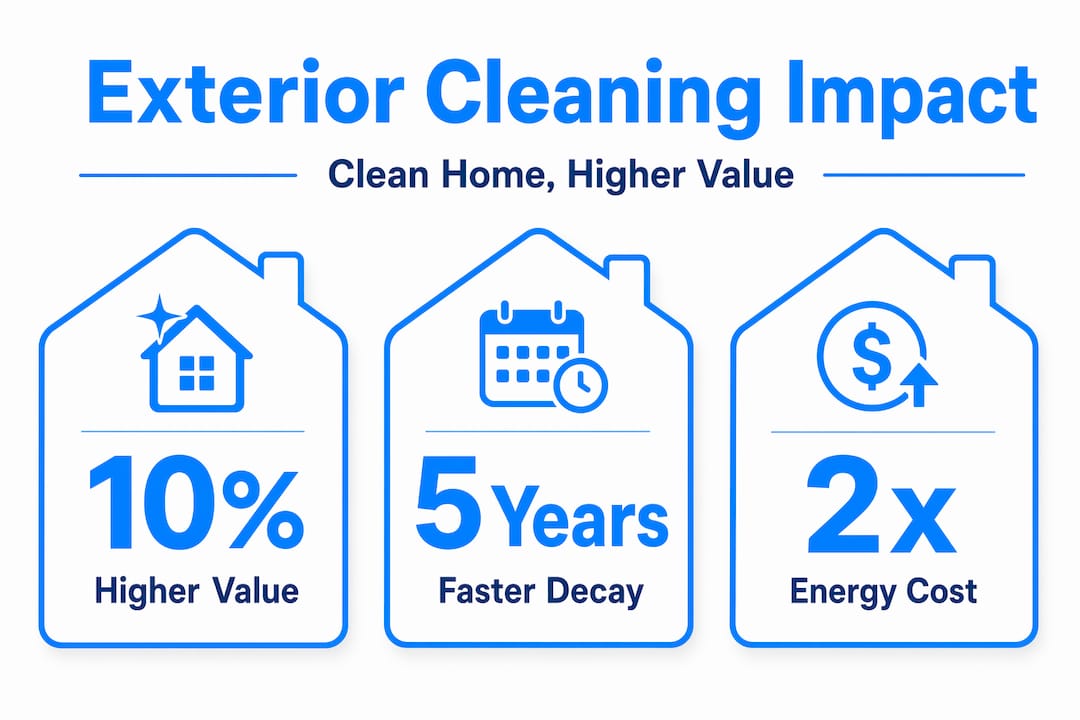 Key stats on the consequences of skipping exterior cleaning