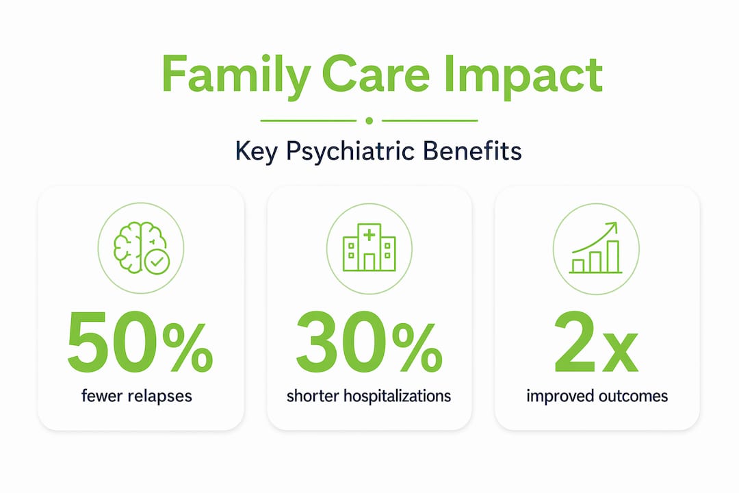 Family psychiatric care impact statistics infographic
