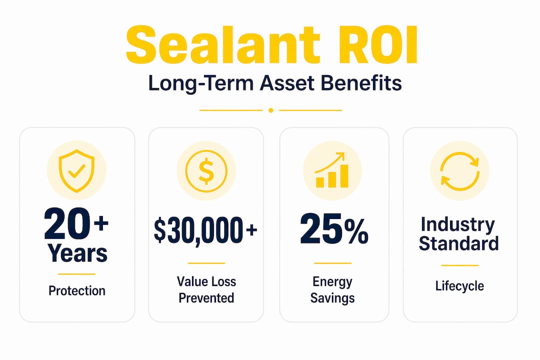 Infographic showing sealant long-term financial benefits