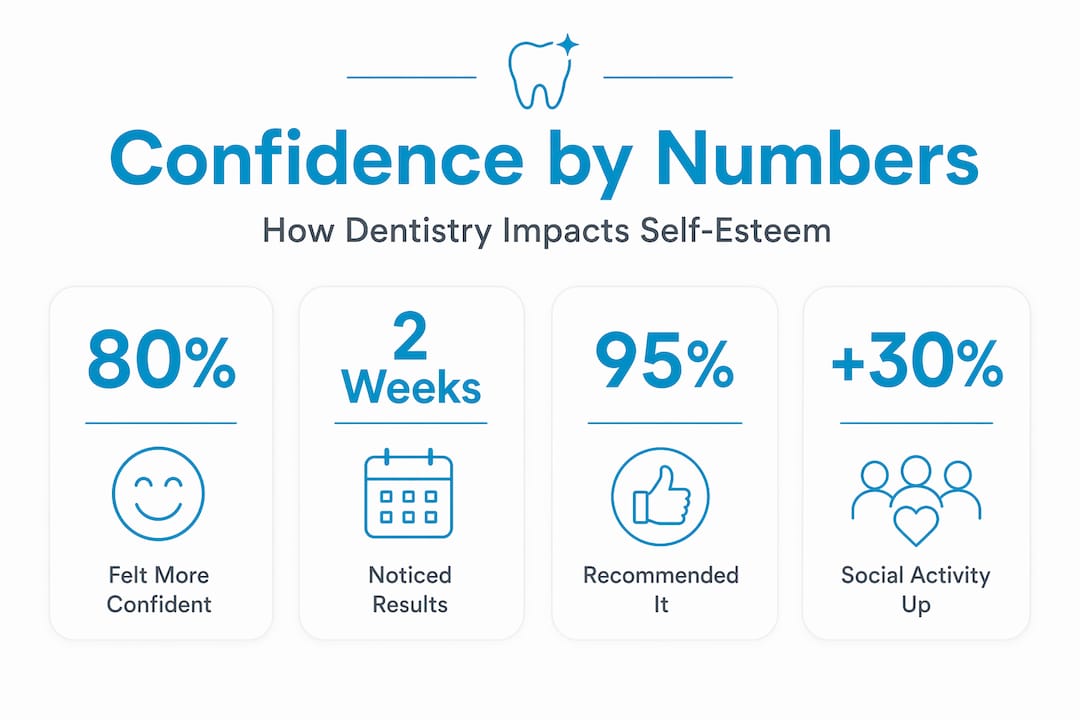 Infographic with dental confidence statistics