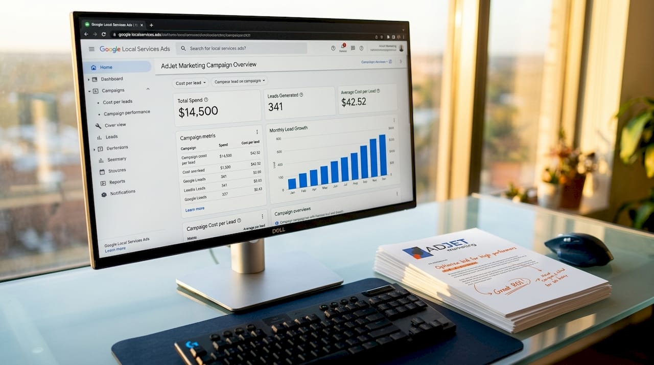 Google Local Services Ads cost per lead dashboard