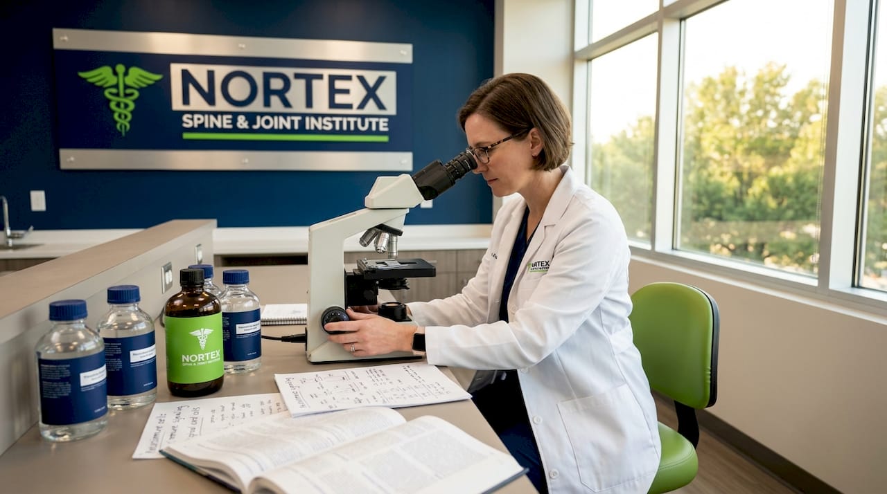 Scientist studying neuroimmune lab samples