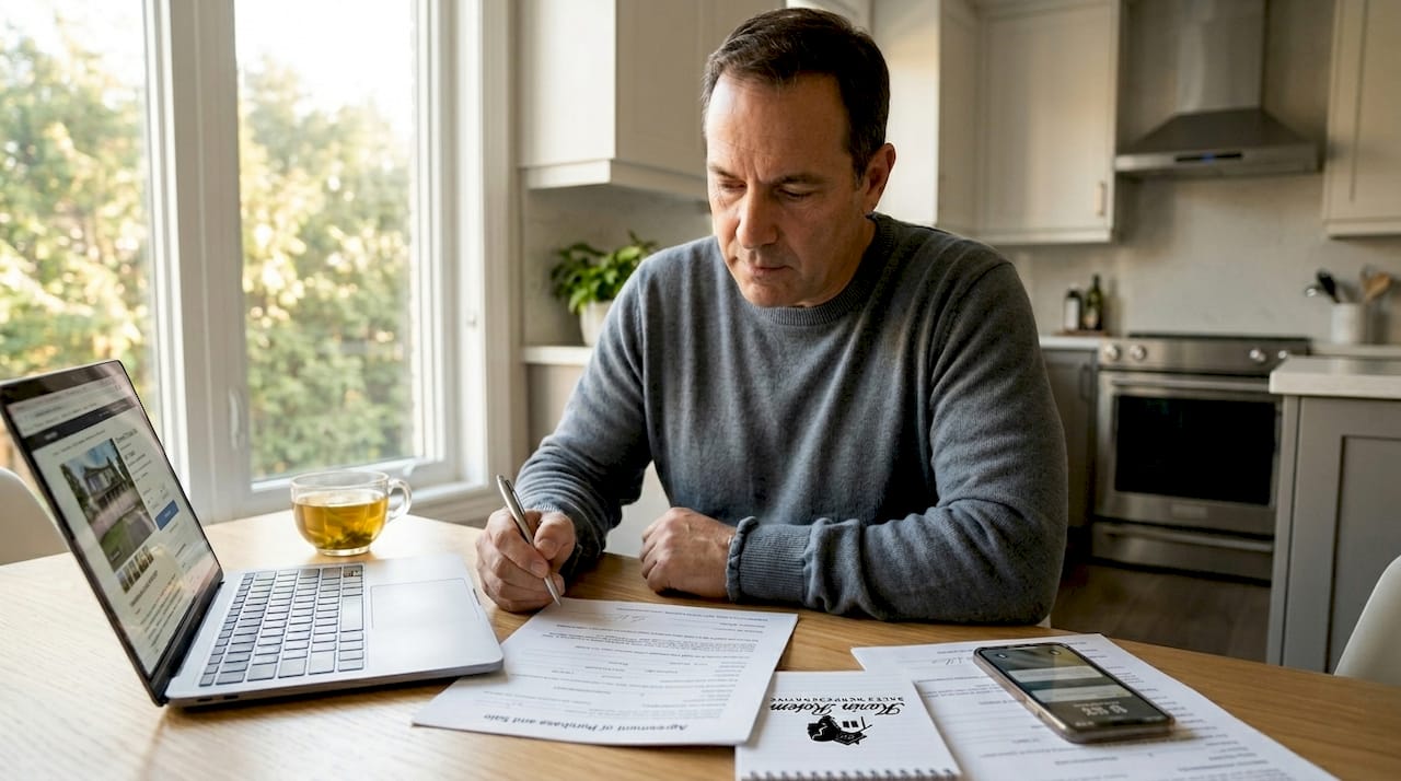 Buyer reviewing Ontario property documents