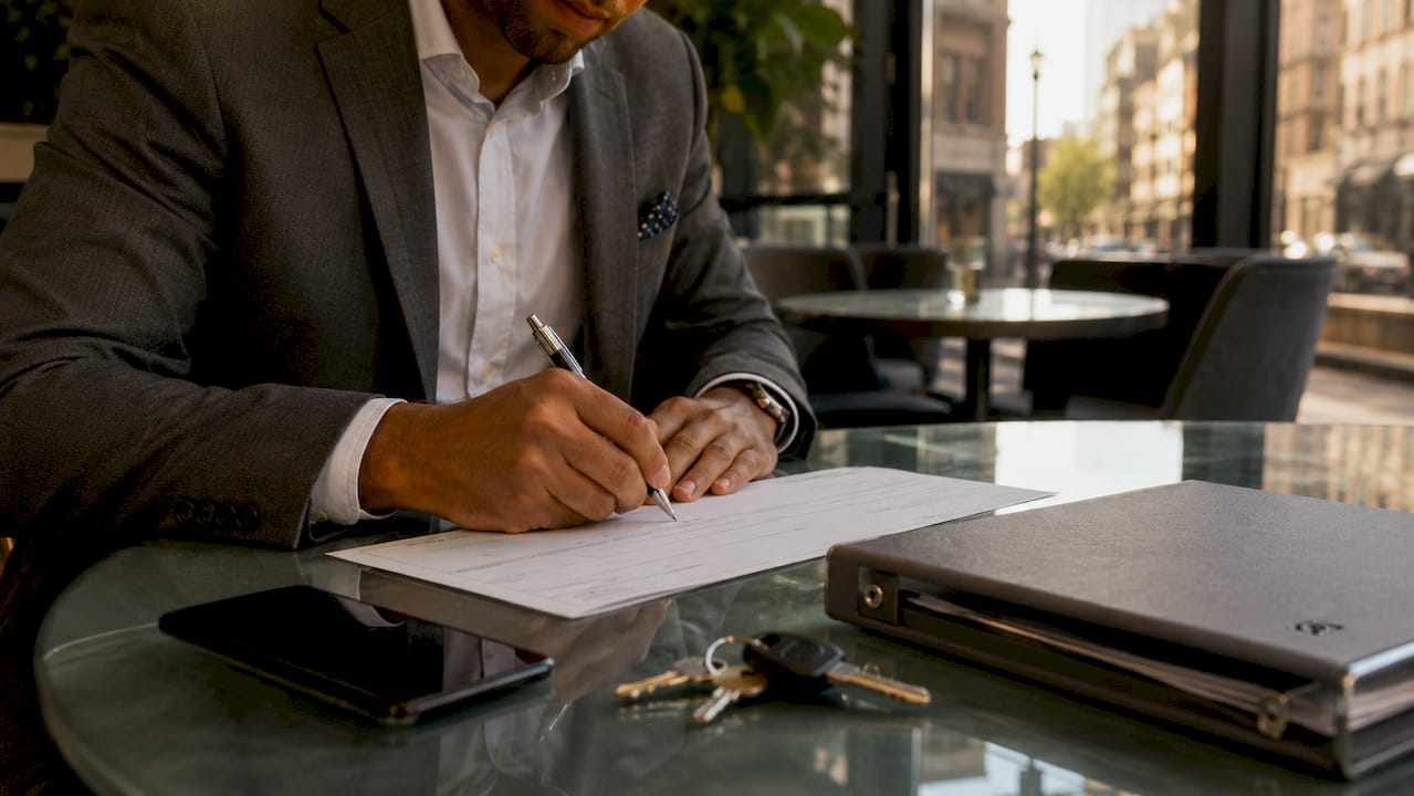 Signing foreign buyer tax payment cheque