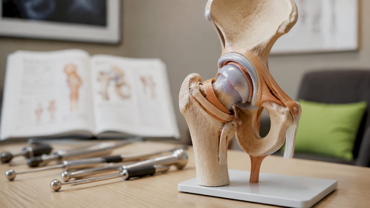 Detailed anatomical model of human hip joint