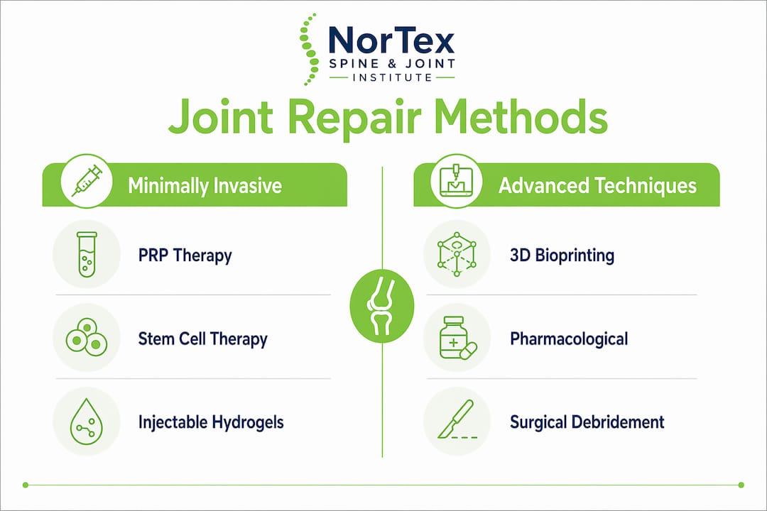 Infographic comparing joint repair methods