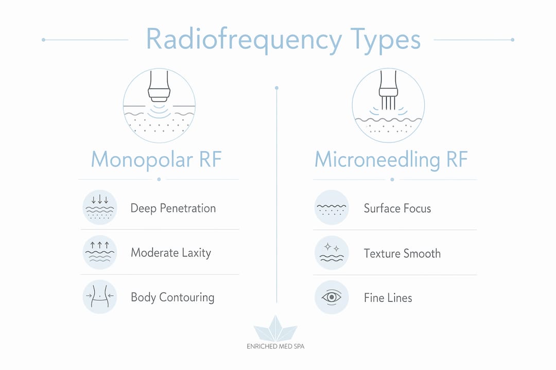 Infographic comparing RF treatment types