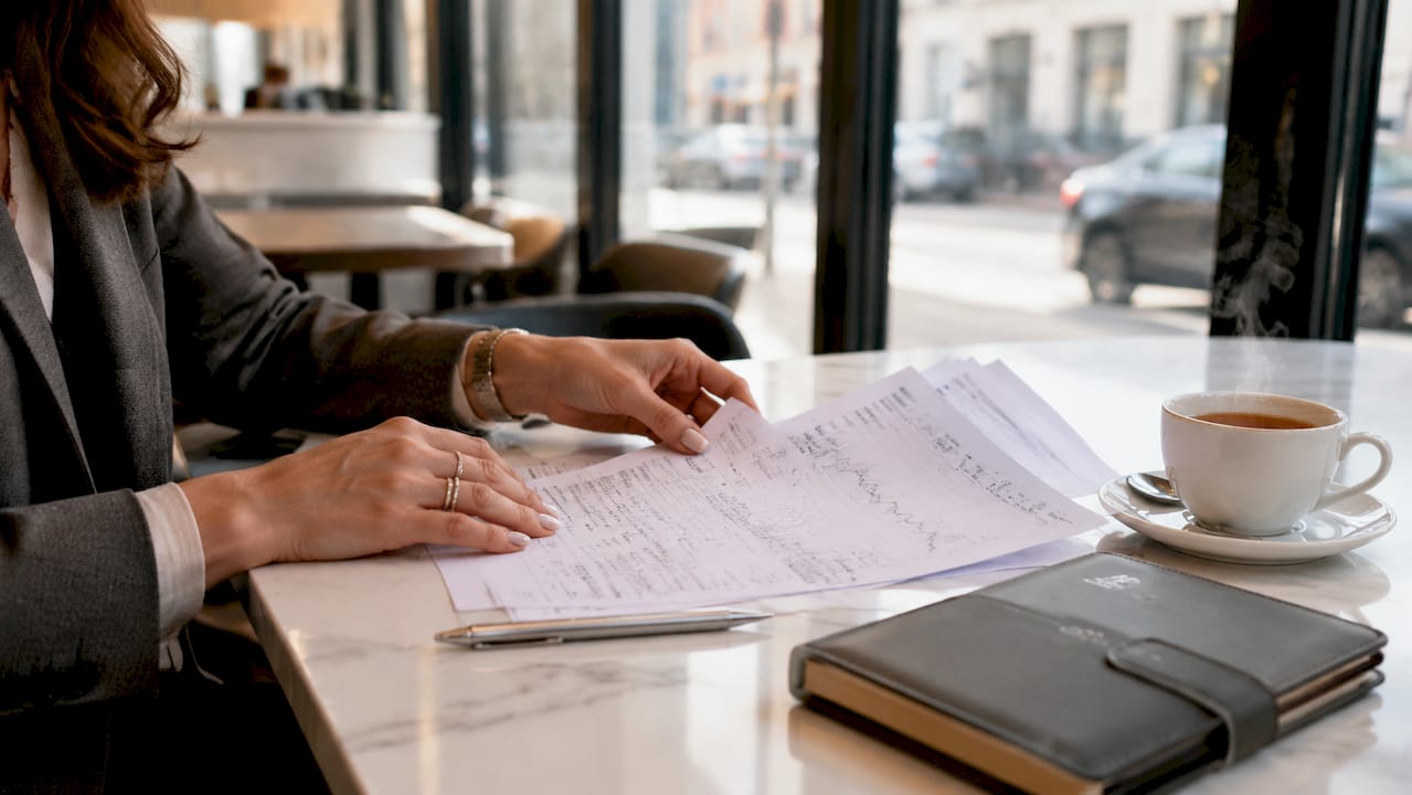 Advisor reviewing currency impacts on property ownership costs