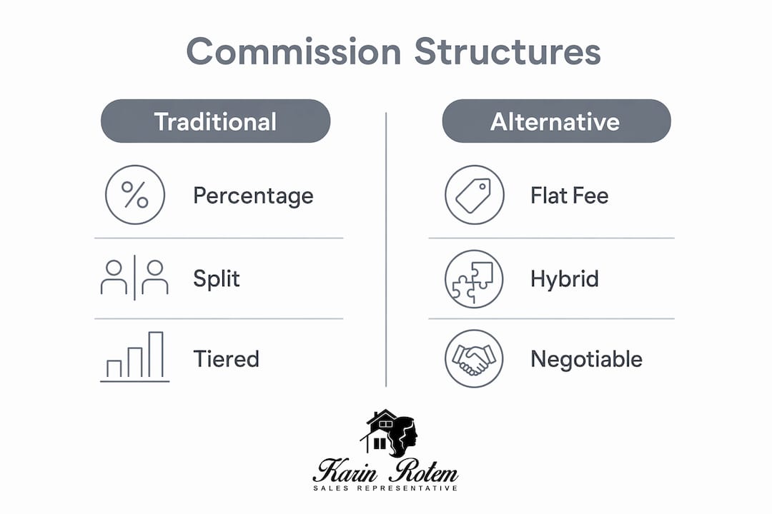 Infographic comparing different commission structures