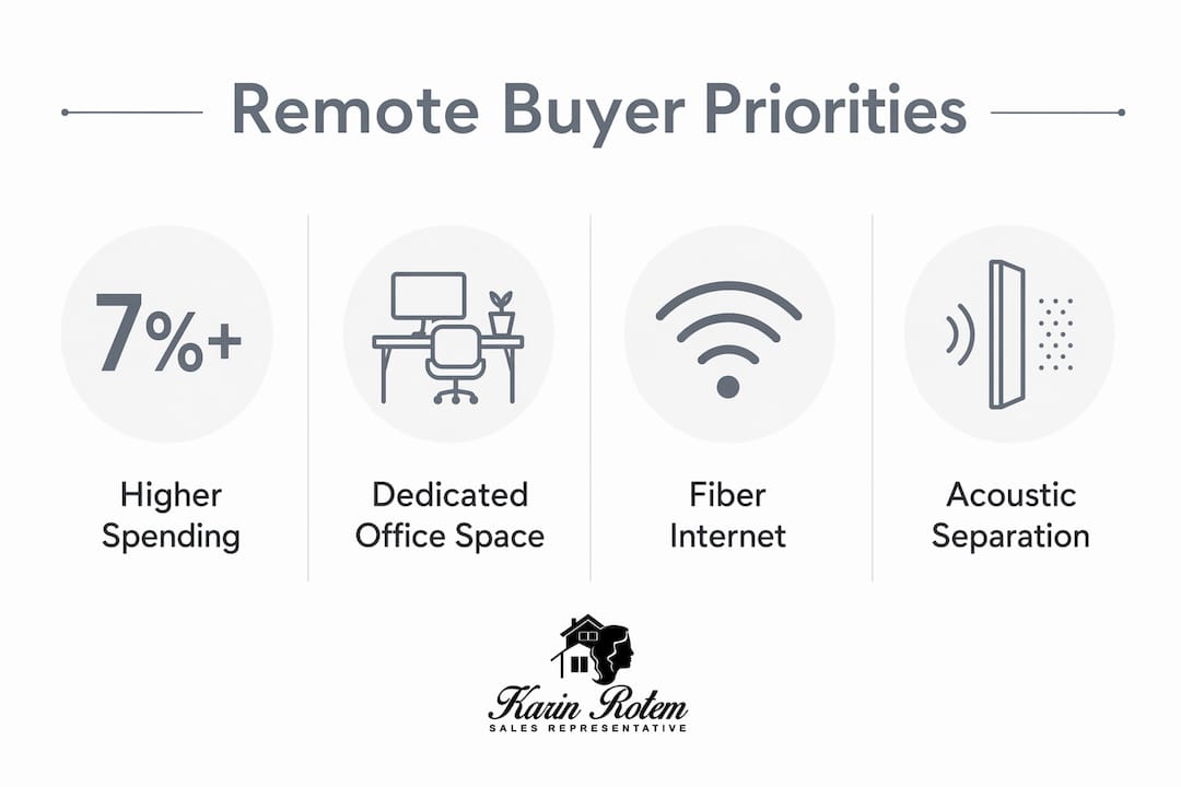 Infographic showing top remote homebuyer priorities