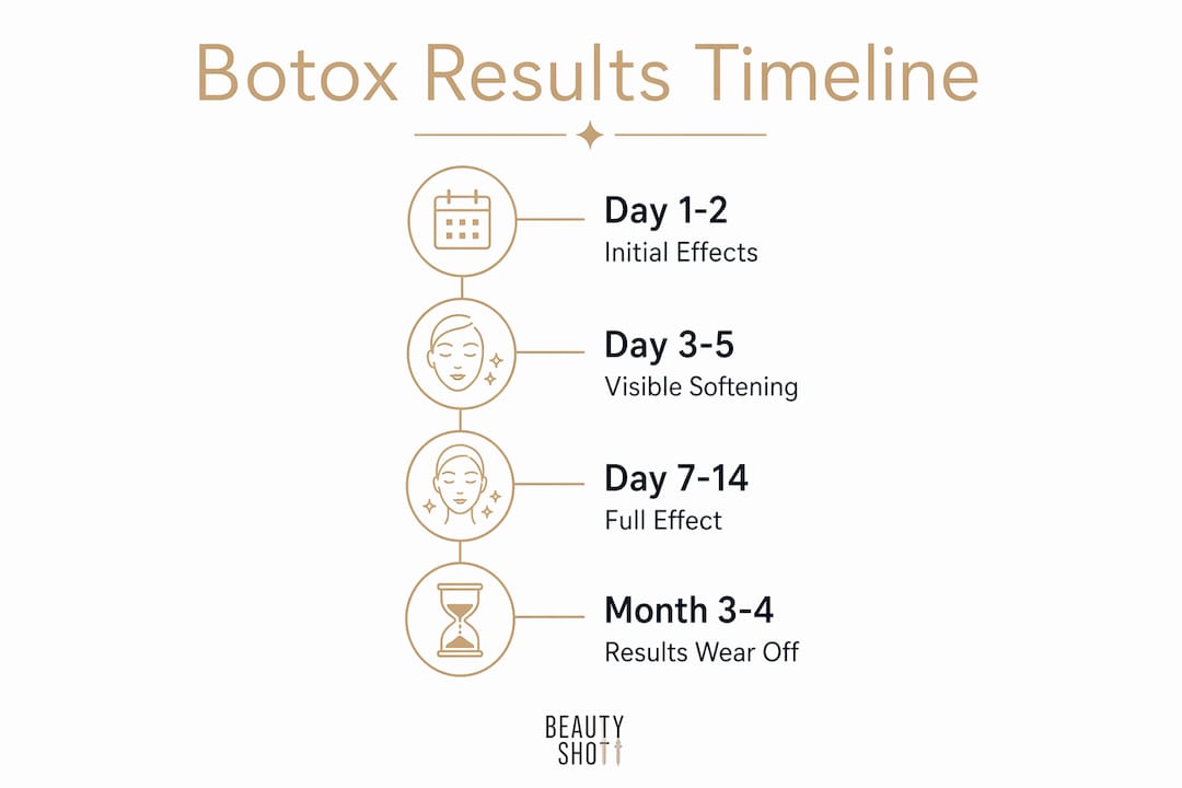 Infographic illustrating Botox treatment timeline