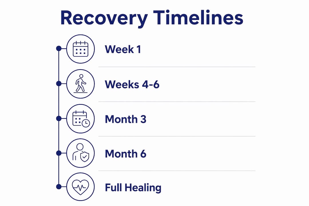 Infographic showing regenerative medicine recovery timeline