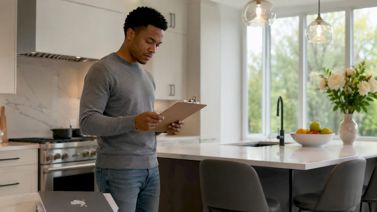 Host inspecting rental property amenities