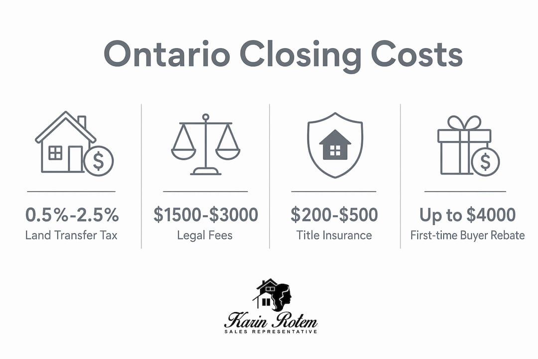 Infographic of typical Ontario closing costs