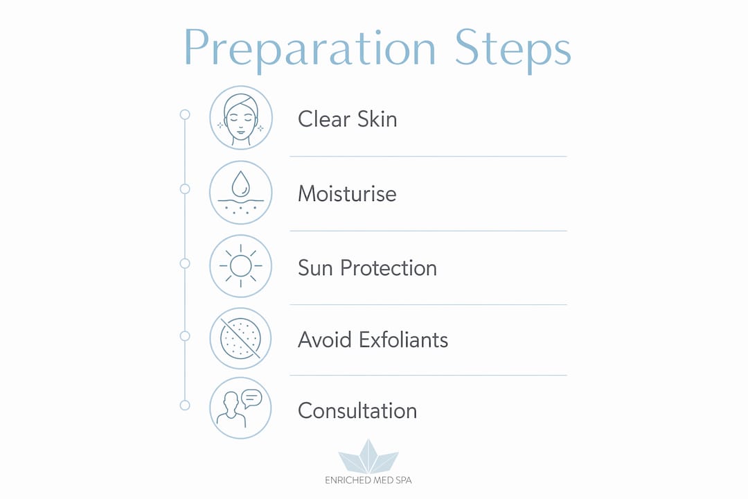 Infographic displaying five preparation steps