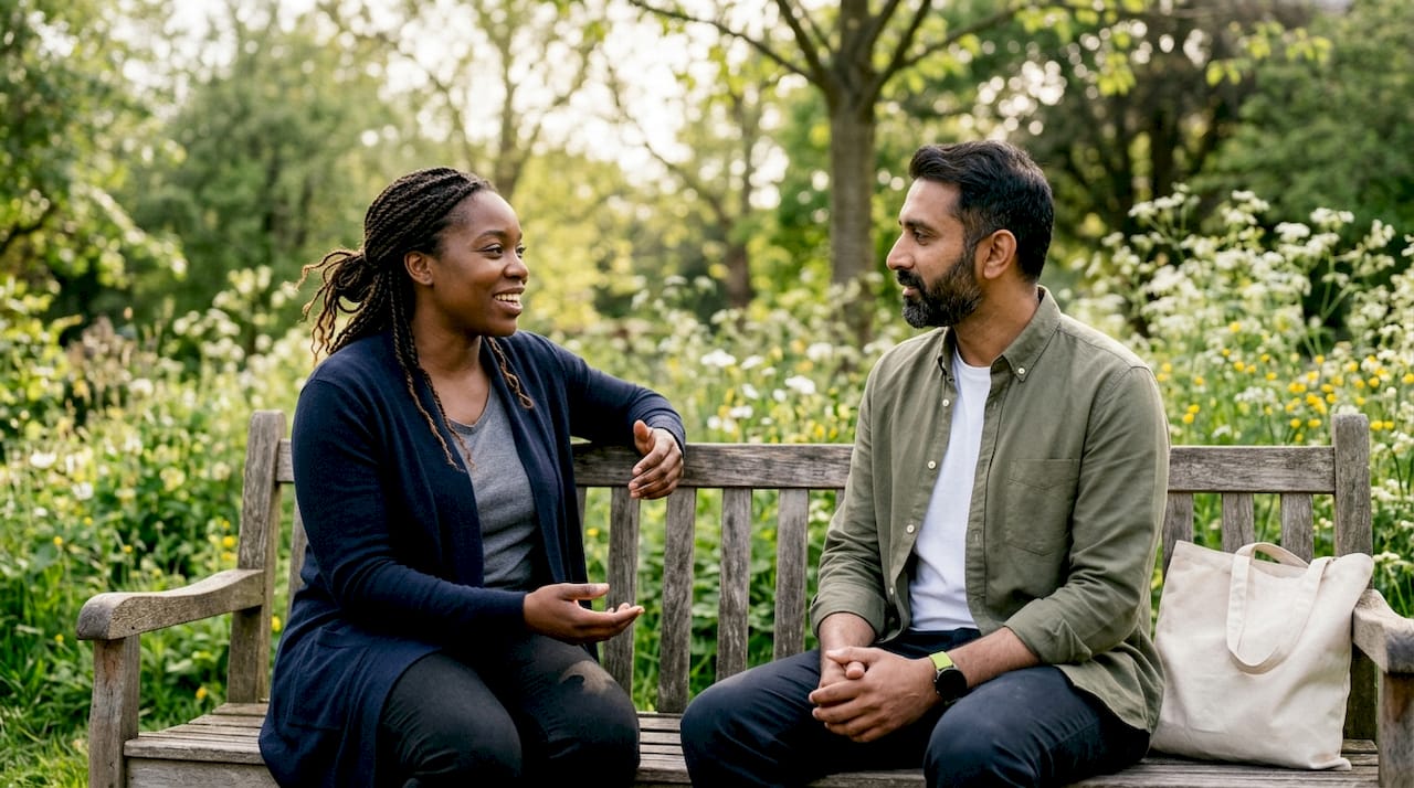 Therapist and patient in therapy session
