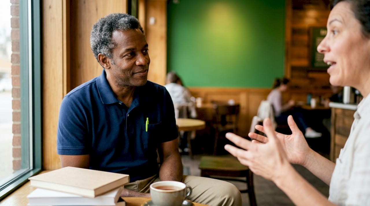 Psychiatrist taking notes during ADHD patient interview