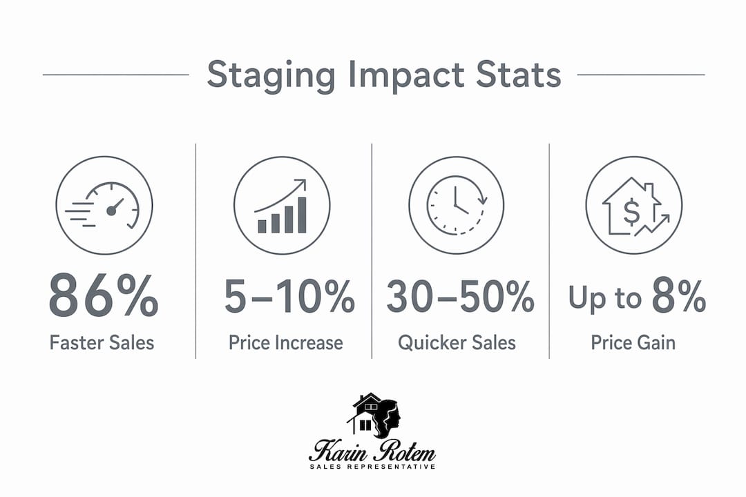 Infographic showing key staging impact statistics