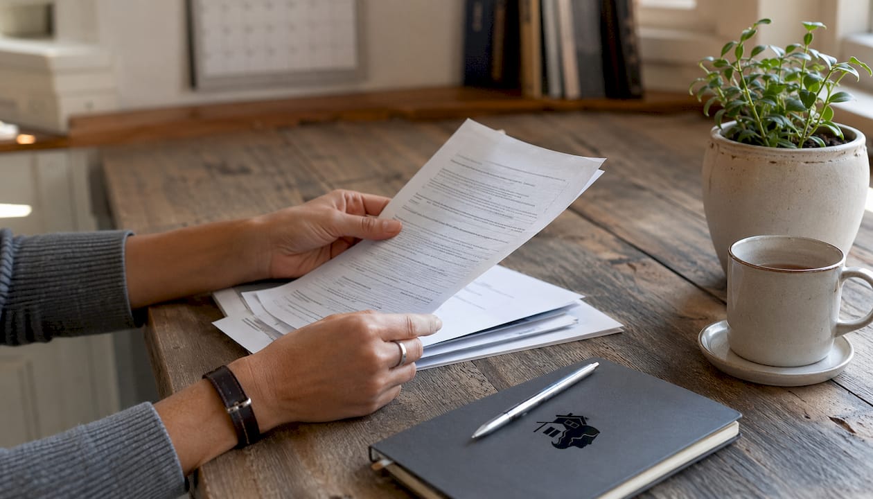 Hands holding Ontario Airbnb principal residence documents