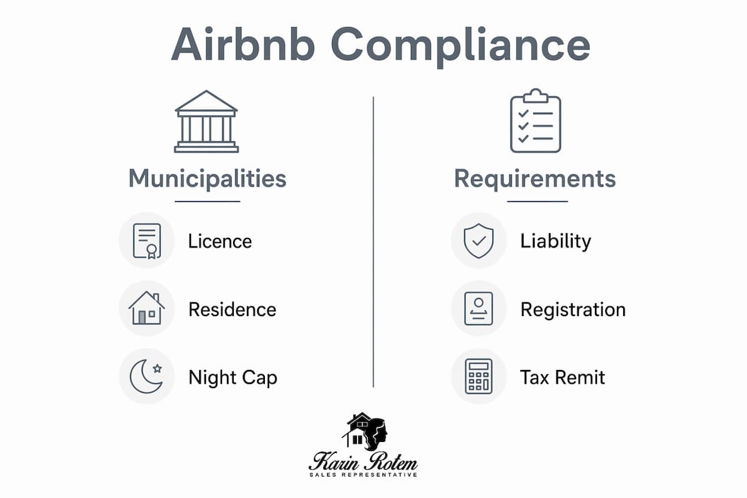 Infographic comparing key compliance rules in Ontario cities