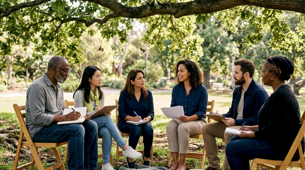 DBT group therapy skills training session